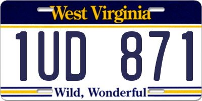 WV license plate 1UD871