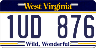 WV license plate 1UD876