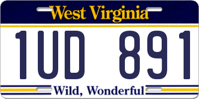 WV license plate 1UD891