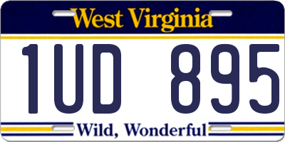 WV license plate 1UD895
