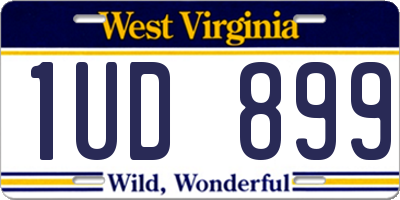 WV license plate 1UD899