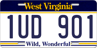WV license plate 1UD901