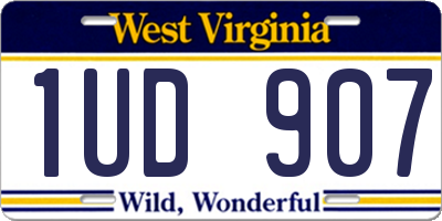 WV license plate 1UD907