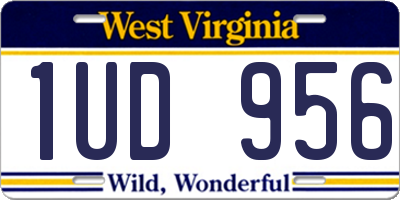 WV license plate 1UD956