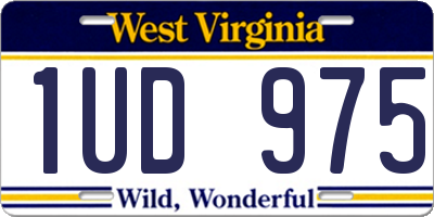 WV license plate 1UD975