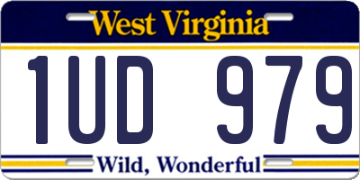 WV license plate 1UD979