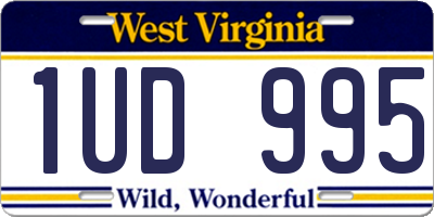 WV license plate 1UD995