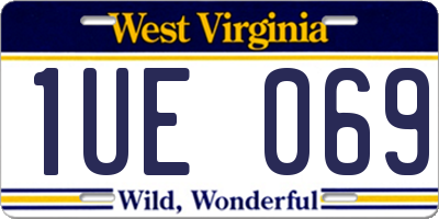WV license plate 1UE069