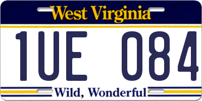 WV license plate 1UE084