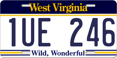 WV license plate 1UE246