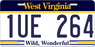 WV license plate 1UE264