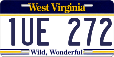 WV license plate 1UE272
