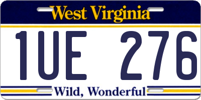 WV license plate 1UE276