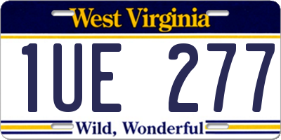 WV license plate 1UE277
