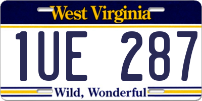 WV license plate 1UE287