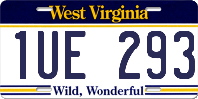 WV license plate 1UE293
