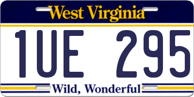 WV license plate 1UE295
