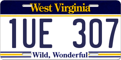 WV license plate 1UE307