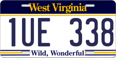 WV license plate 1UE338