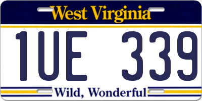 WV license plate 1UE339
