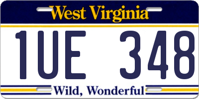 WV license plate 1UE348