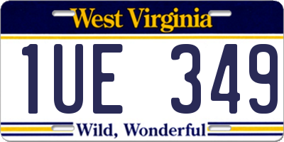 WV license plate 1UE349