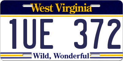 WV license plate 1UE372