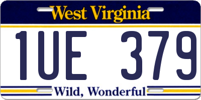 WV license plate 1UE379