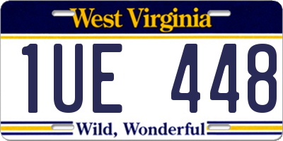 WV license plate 1UE448