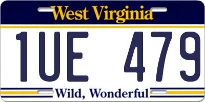 WV license plate 1UE479