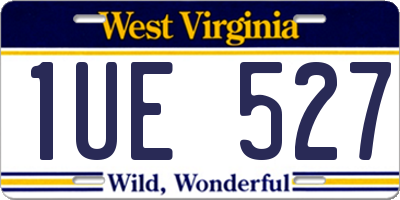 WV license plate 1UE527