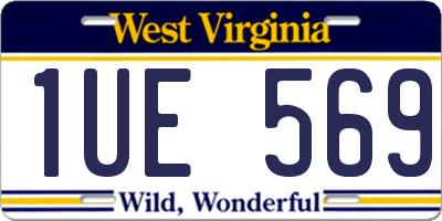 WV license plate 1UE569