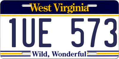 WV license plate 1UE573