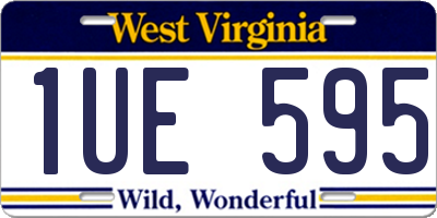 WV license plate 1UE595