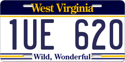WV license plate 1UE620