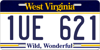 WV license plate 1UE621