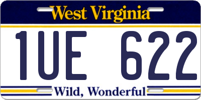 WV license plate 1UE622