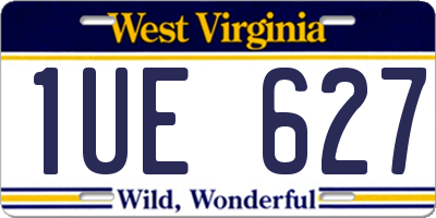 WV license plate 1UE627
