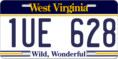 WV license plate 1UE628