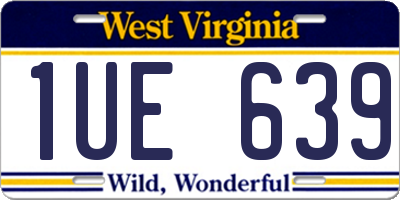 WV license plate 1UE639