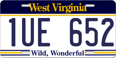 WV license plate 1UE652