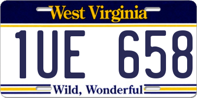WV license plate 1UE658