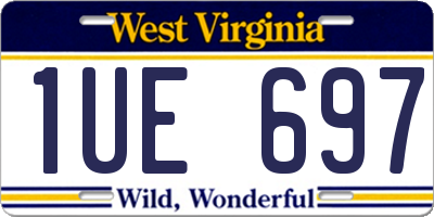 WV license plate 1UE697