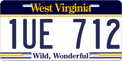 WV license plate 1UE712