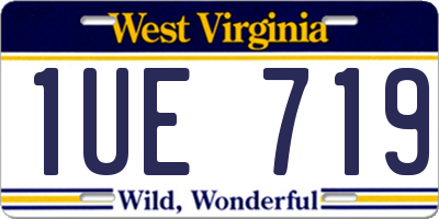 WV license plate 1UE719