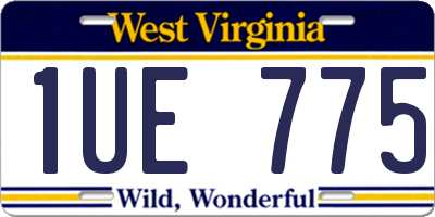 WV license plate 1UE775