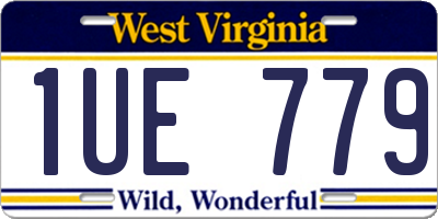 WV license plate 1UE779