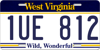 WV license plate 1UE812