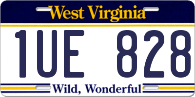 WV license plate 1UE828