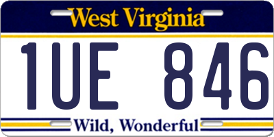 WV license plate 1UE846
